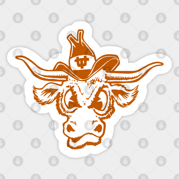Vintage Longhorn Mascot Texas Sticker TeePublic